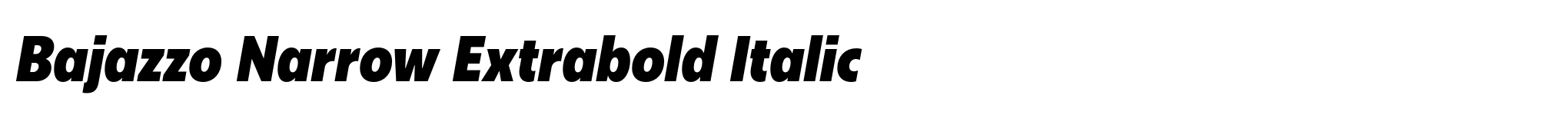 Bajazzo Narrow Extrabold Italic image